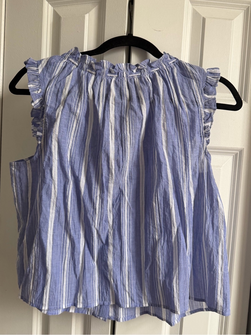 JCrew Ruffle Print Button Up Top - Picture 5 of 5